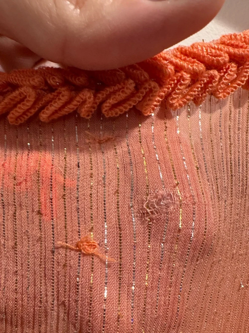 Free People coral Seraphina metallic maxi dress